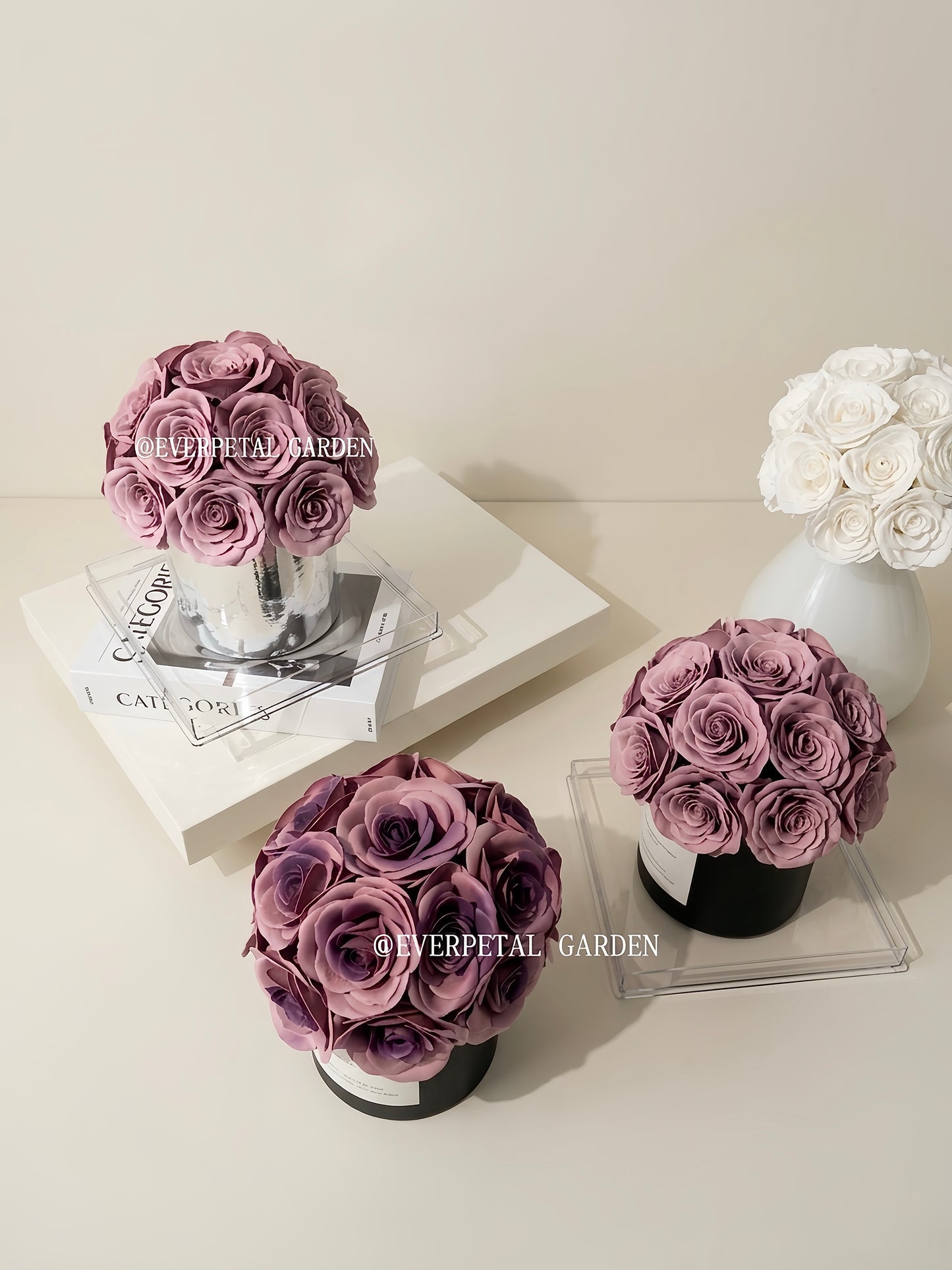 Velvet Heartbeat | Morandi Pink Soap Flower Bucket