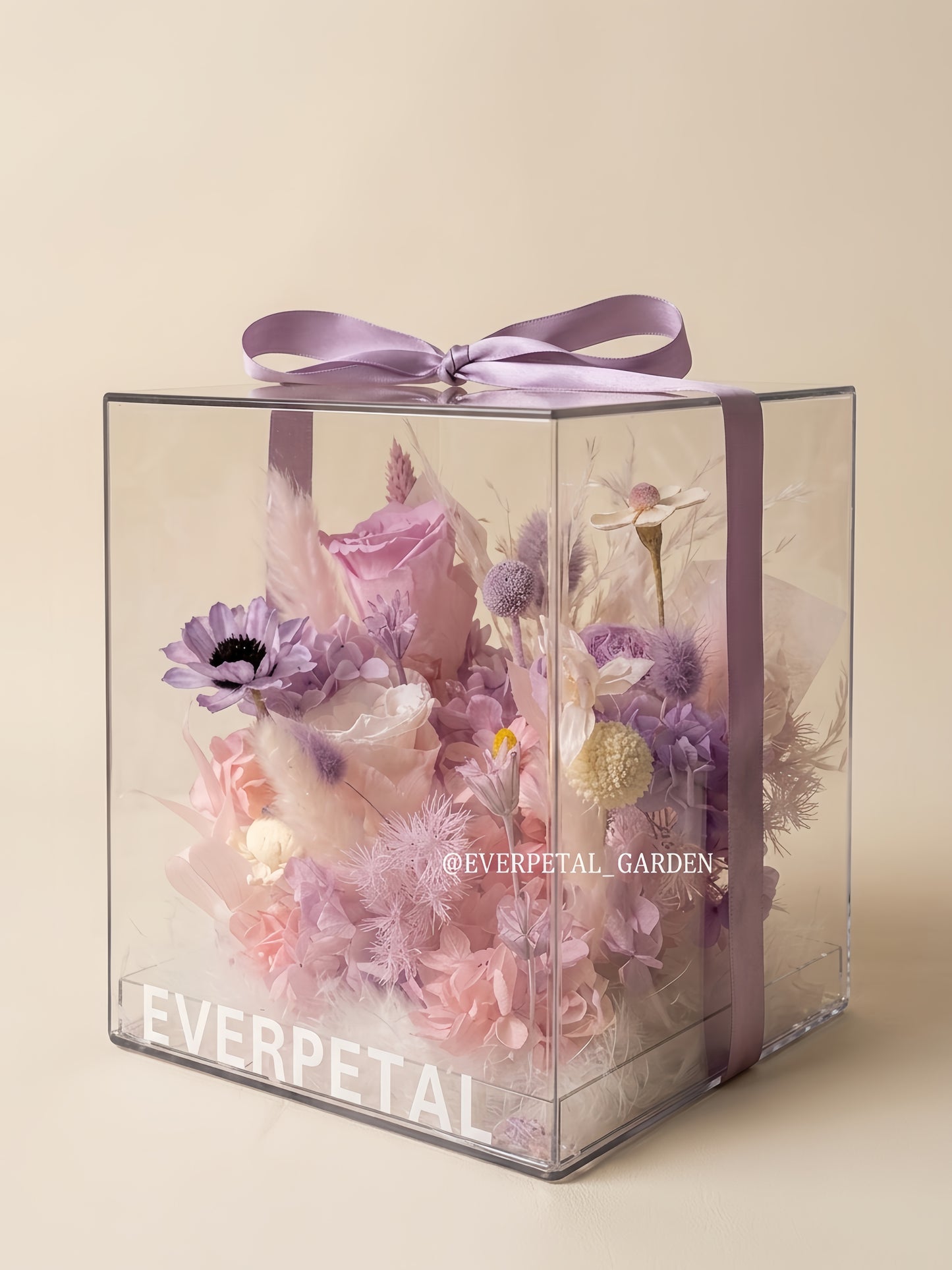 Lavender Dream | Purple Preserved Flower Acrylic Box(S)