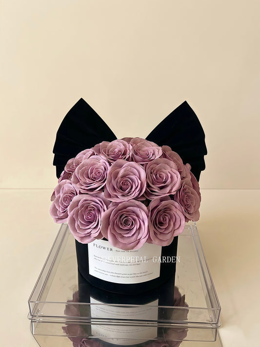 Velvet Gentleness | Grand Morandi Pink Soap Flower Bucket