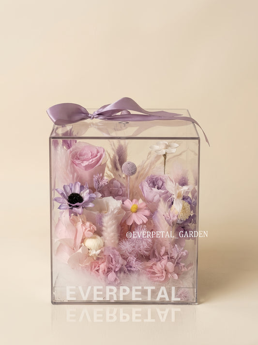 Lavender Dream | Purple Garden Series Preserved Flower Crystal Box (Small)