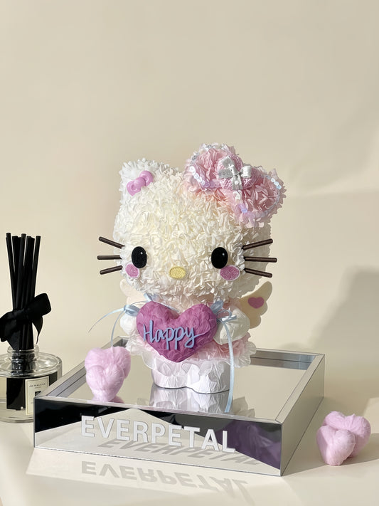Heavenly Wings | Creative Angel Kitty Preserved Flower Mirror Set