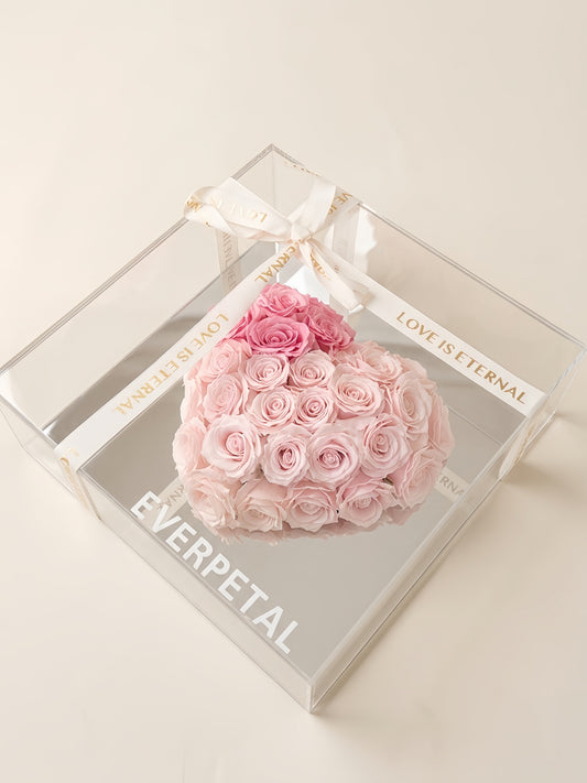 Pink Gradient | Ombre Heart Soap Flower Art Box