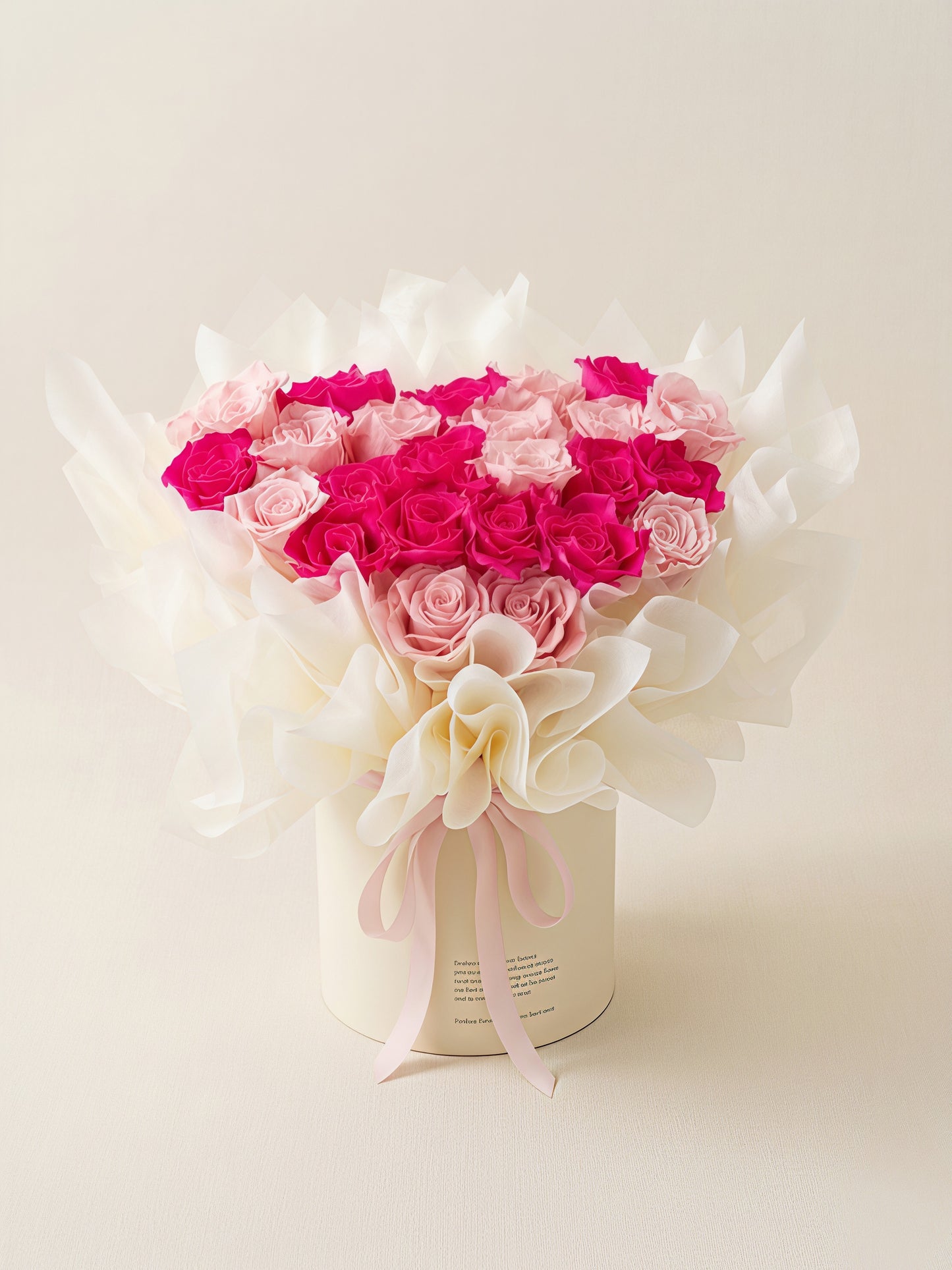 Velvet Flame | 100% Natural Preserved Rose Heart Bucket