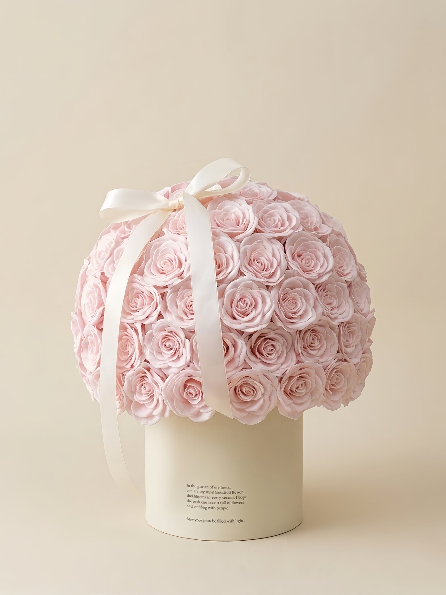 Blush Romance | Light Pink Soap Flower Hug Bucket