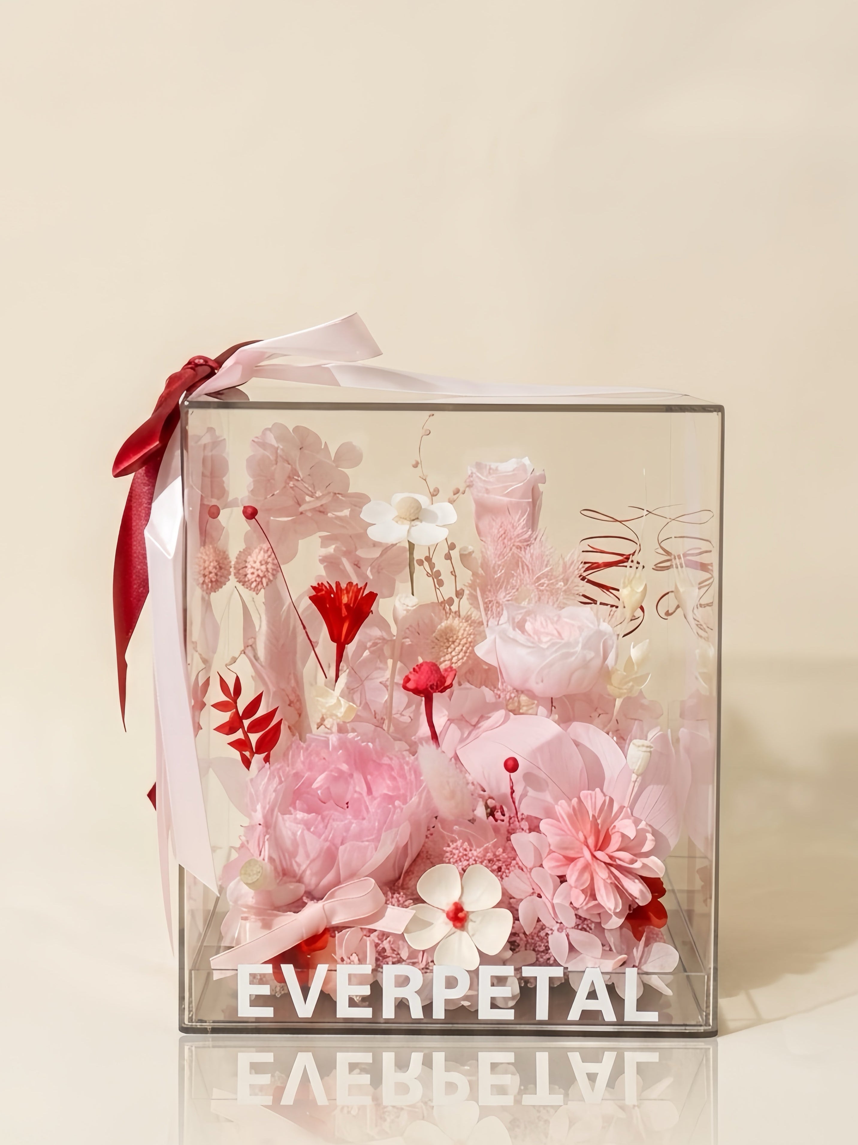 Pink Peony Dream | Real Preserved Flower Acrylic Box – EVERPETAL