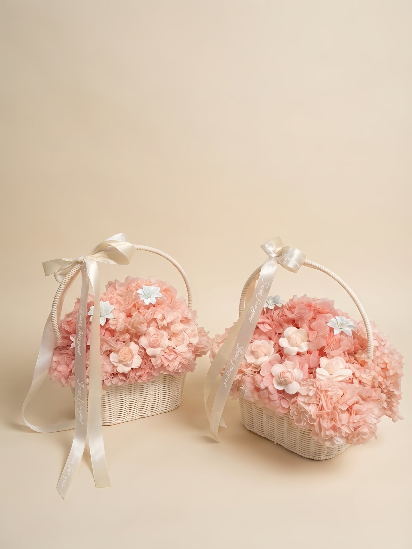 Pink Carry · Preserved Flower Handled Basket