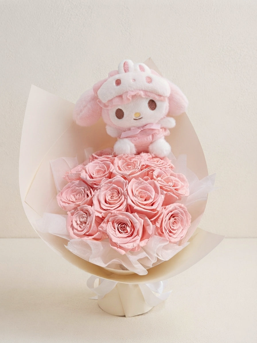 Blush Mini Bunch · 12-Piece All-Natural Preserved Flowers